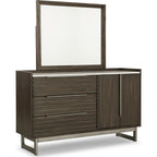 Arkenton Dresser and Mirror - Grayish Brown