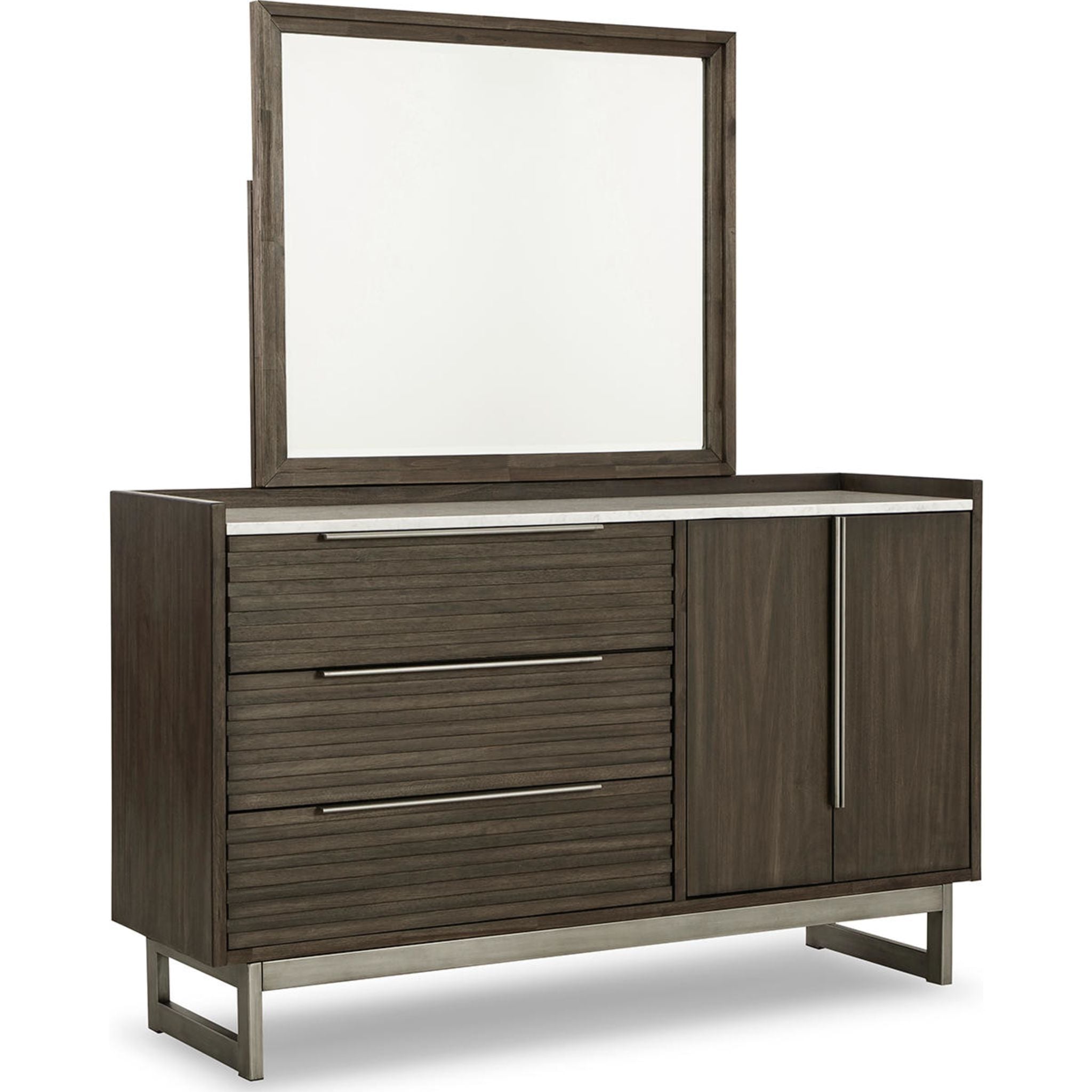 Arkenton Dresser and Mirror - Grayish Brown