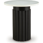 Wainstone Accent Table - Black/White