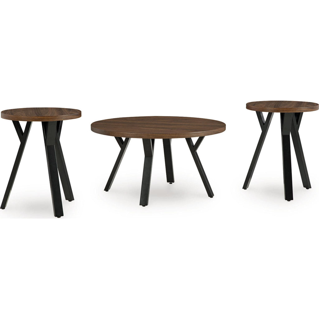 Elbrynn 3 Pack Tables - Brown/Black