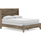 Elbrim Panel Bed - Brown