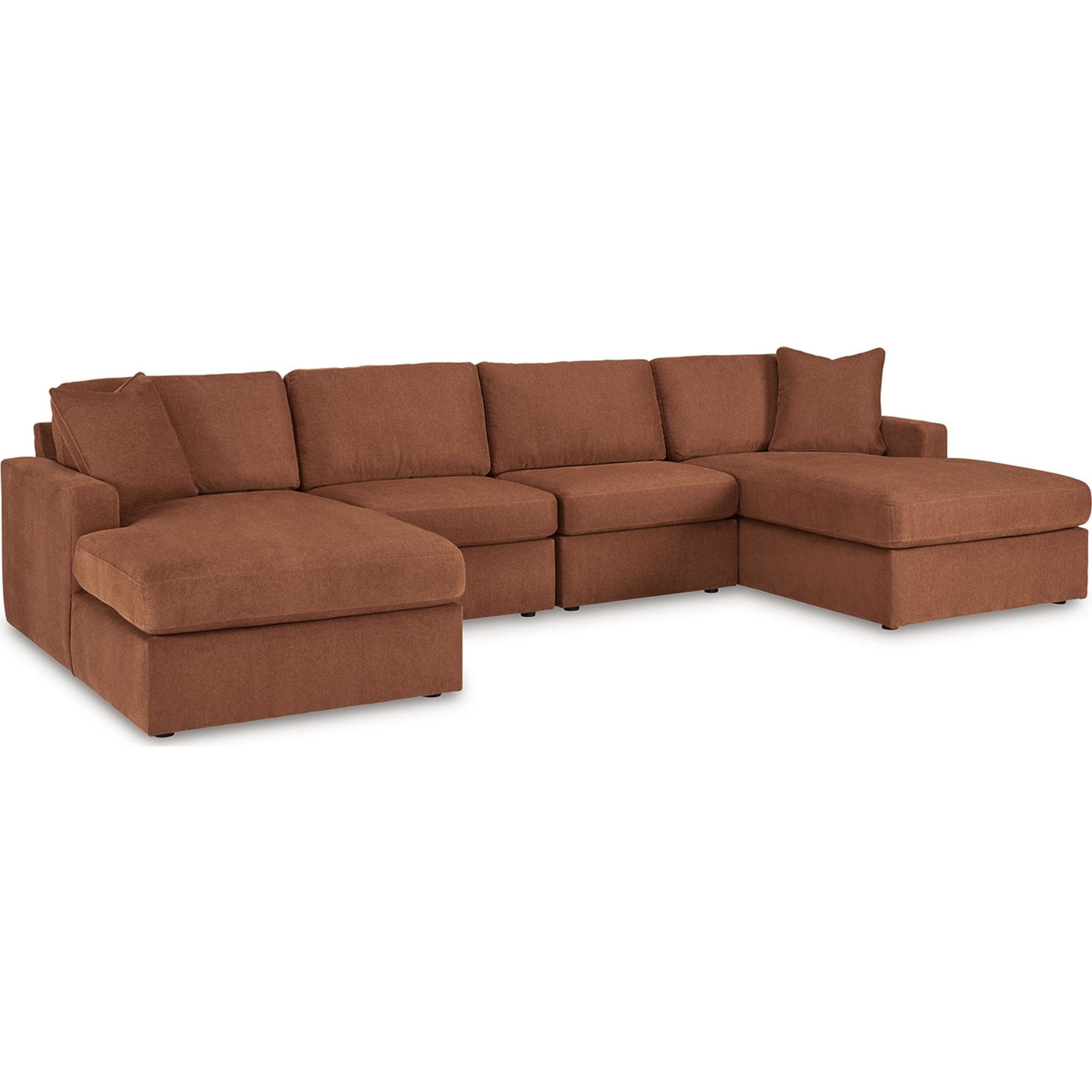 Modmax 4 Piece Modular Sectional with Double Chaise