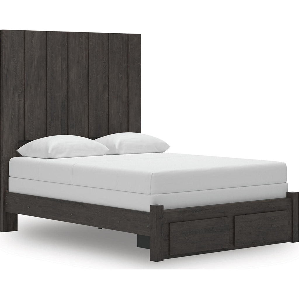Fraluna Queen Storage Bed - Charcoal