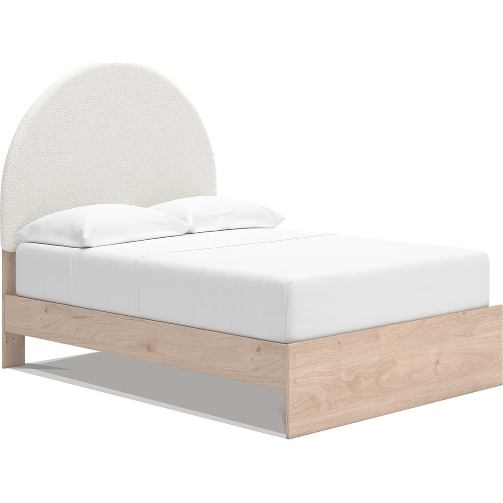 Arloster Platform Bed - Tan/White