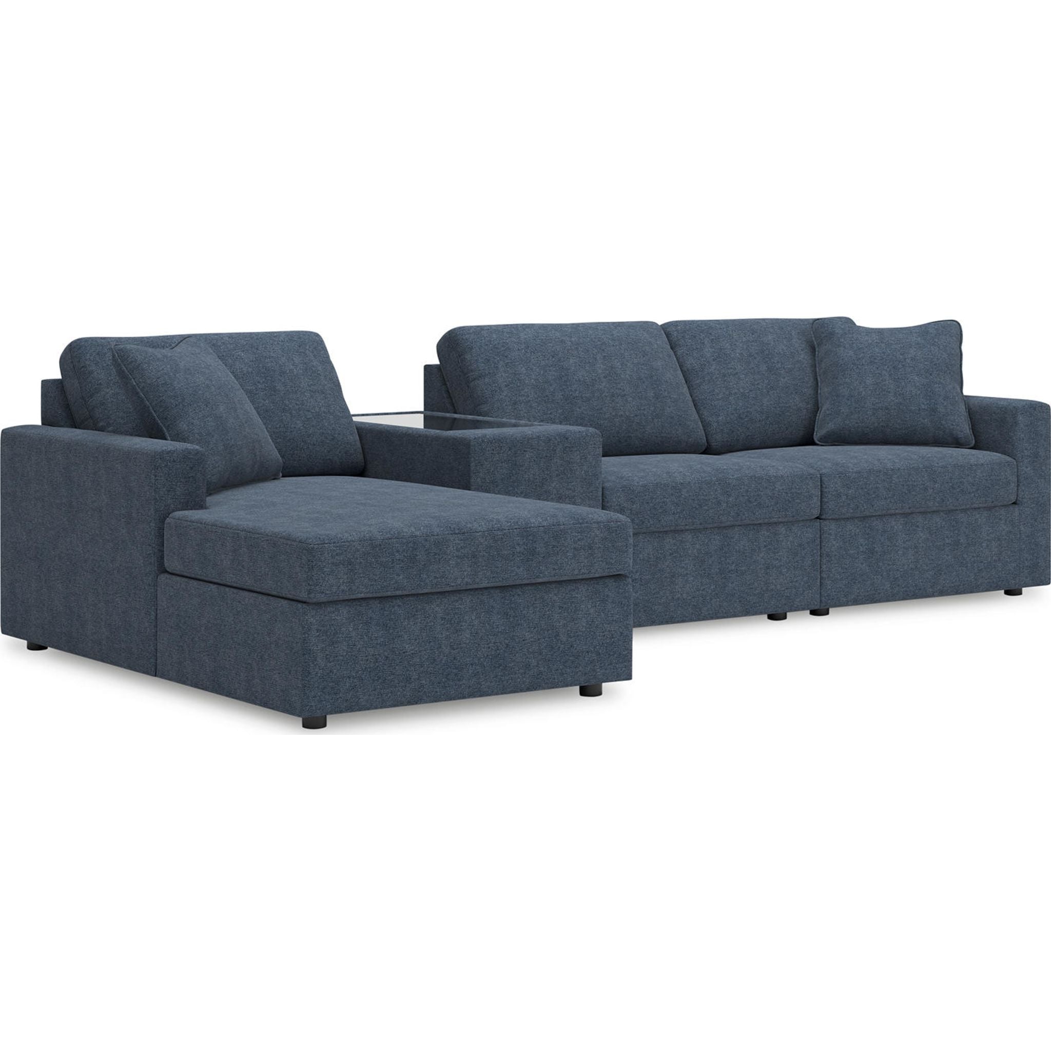 Modmax 4 Piece Modular Sectional with Chaise and Storage Console