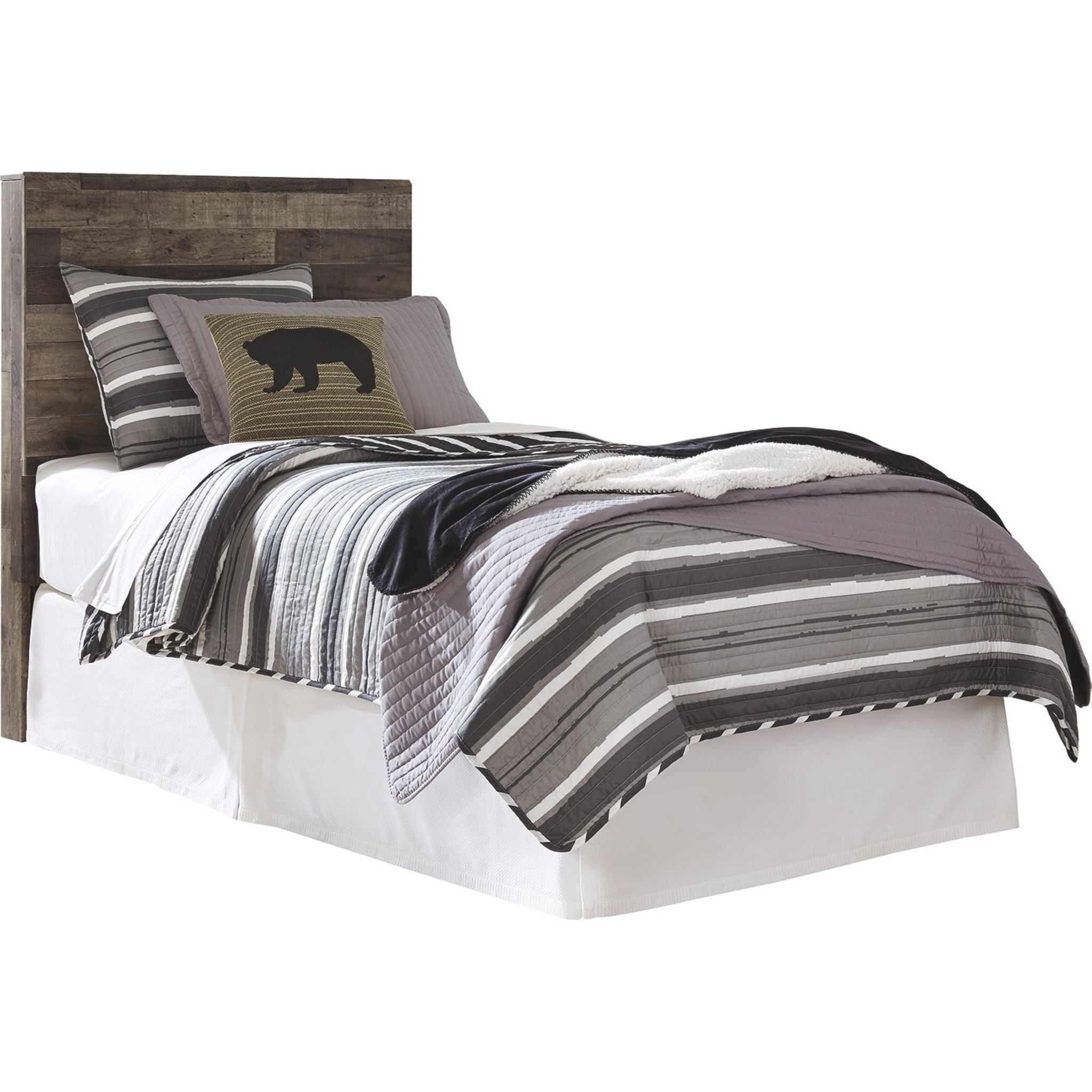Derekson Panel Headboard - Multi Gray