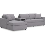 Modmax 4 Piece Modular Sectional with Chaise and Audio Console
