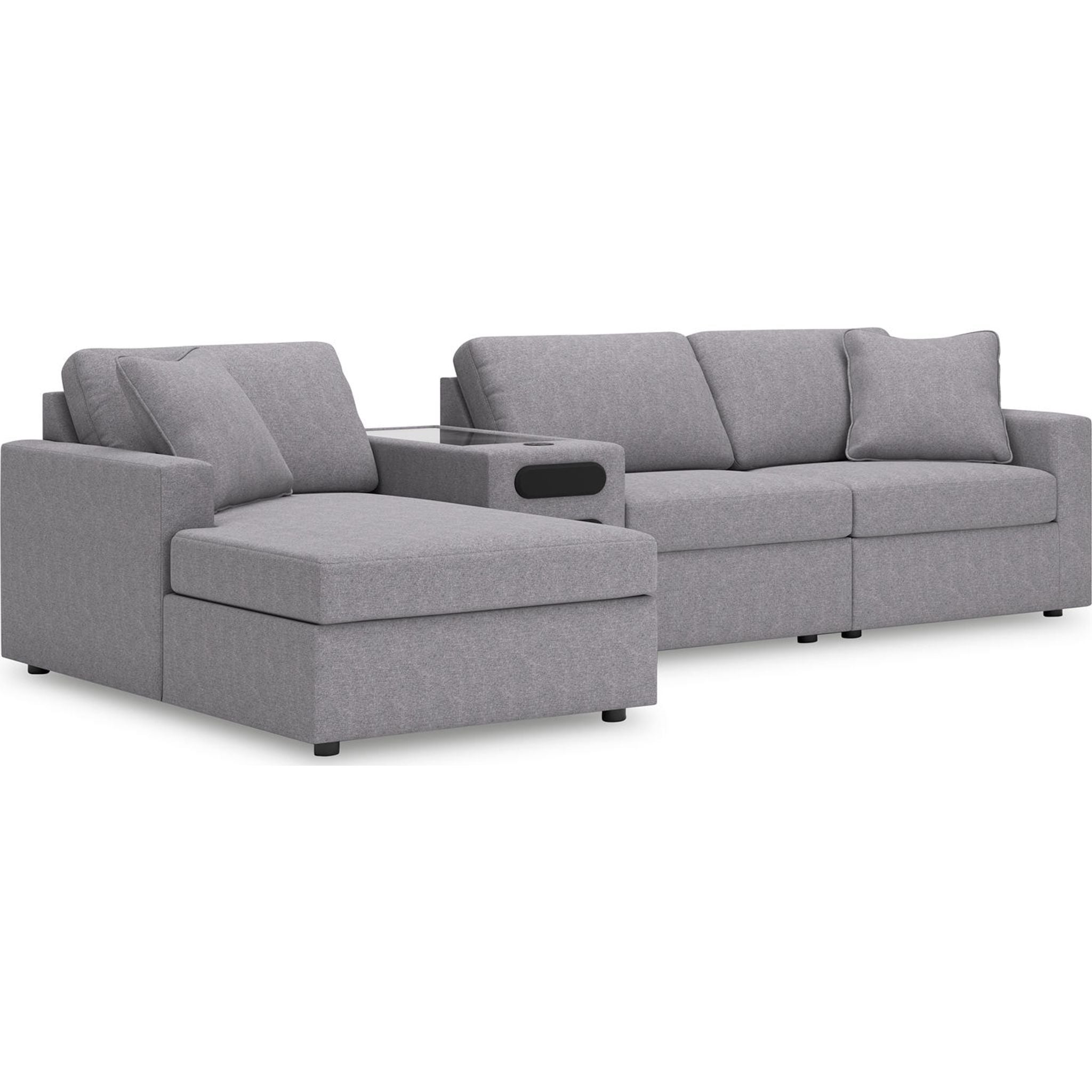 Modmax 4 Piece Modular Sectional with Chaise and Audio Console