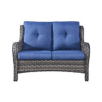 Gymojoy Outdoor Loveseat Wicker Sofa Set Rattan Sofa