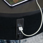 Nedman Accent Table with Speaker - Black/Gold Finish