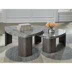 Surmour Stacked Coffee Table - Gray/Brown