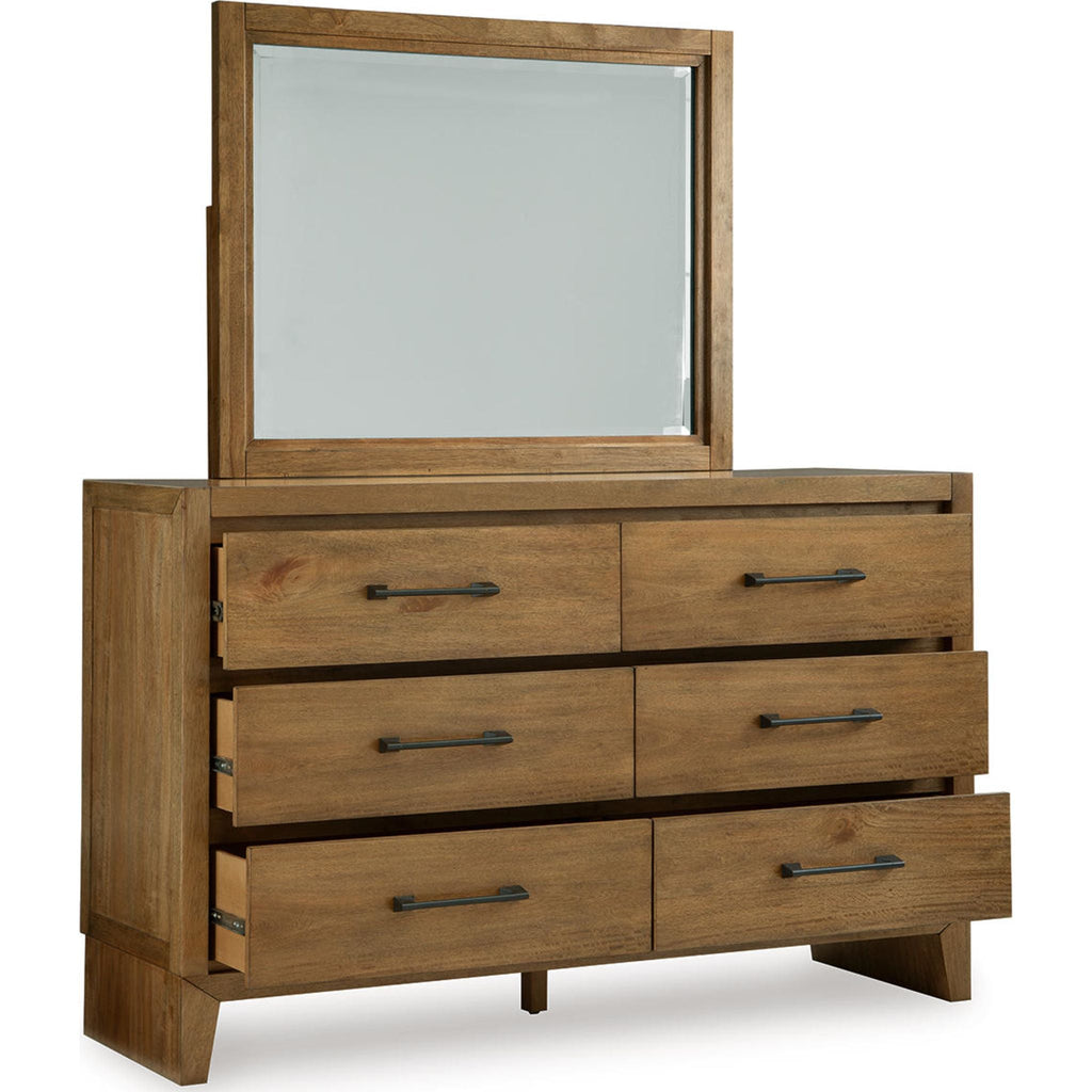 Sherbana Dresser and Mirror - Light Brown