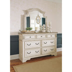 Realyn 5 Piece Queen Panel Bedroom - Chipped White