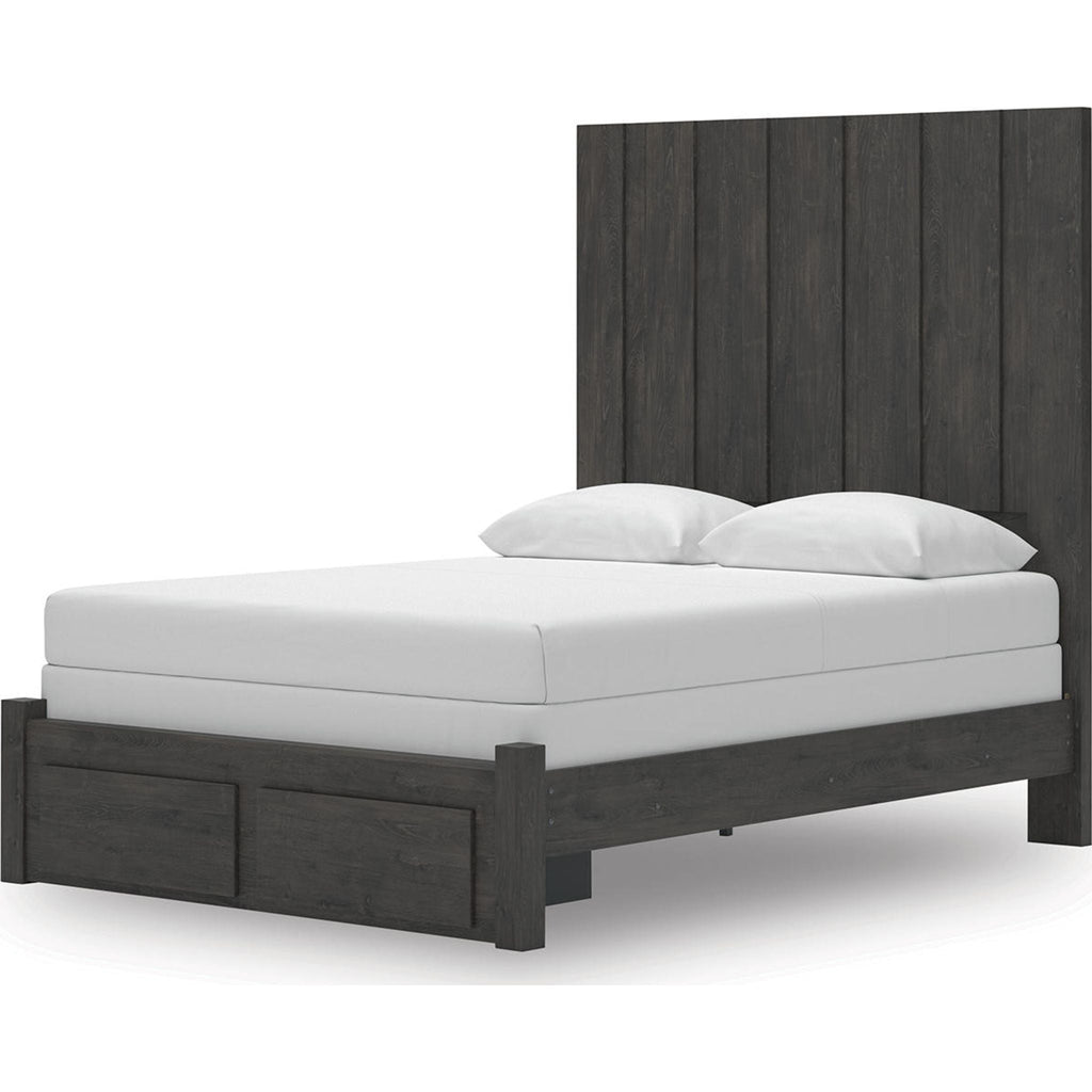 Fraluna Queen Storage Bed - Charcoal