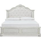Montelaine King Panel Bed - Antique White