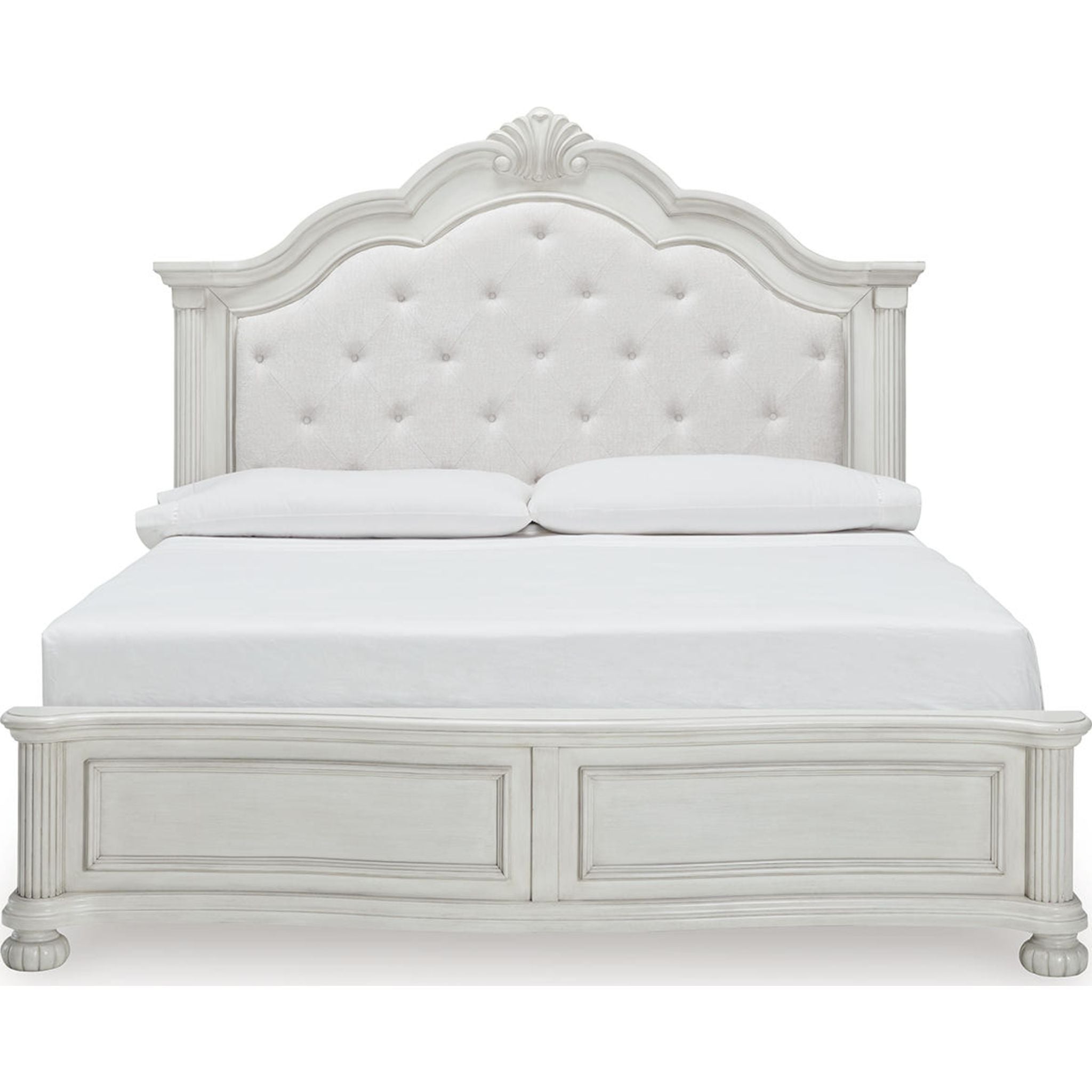 Montelaine King Panel Bed - Antique White