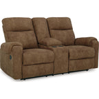 Edenwold Reclining Loveseat with Console - Brindle
