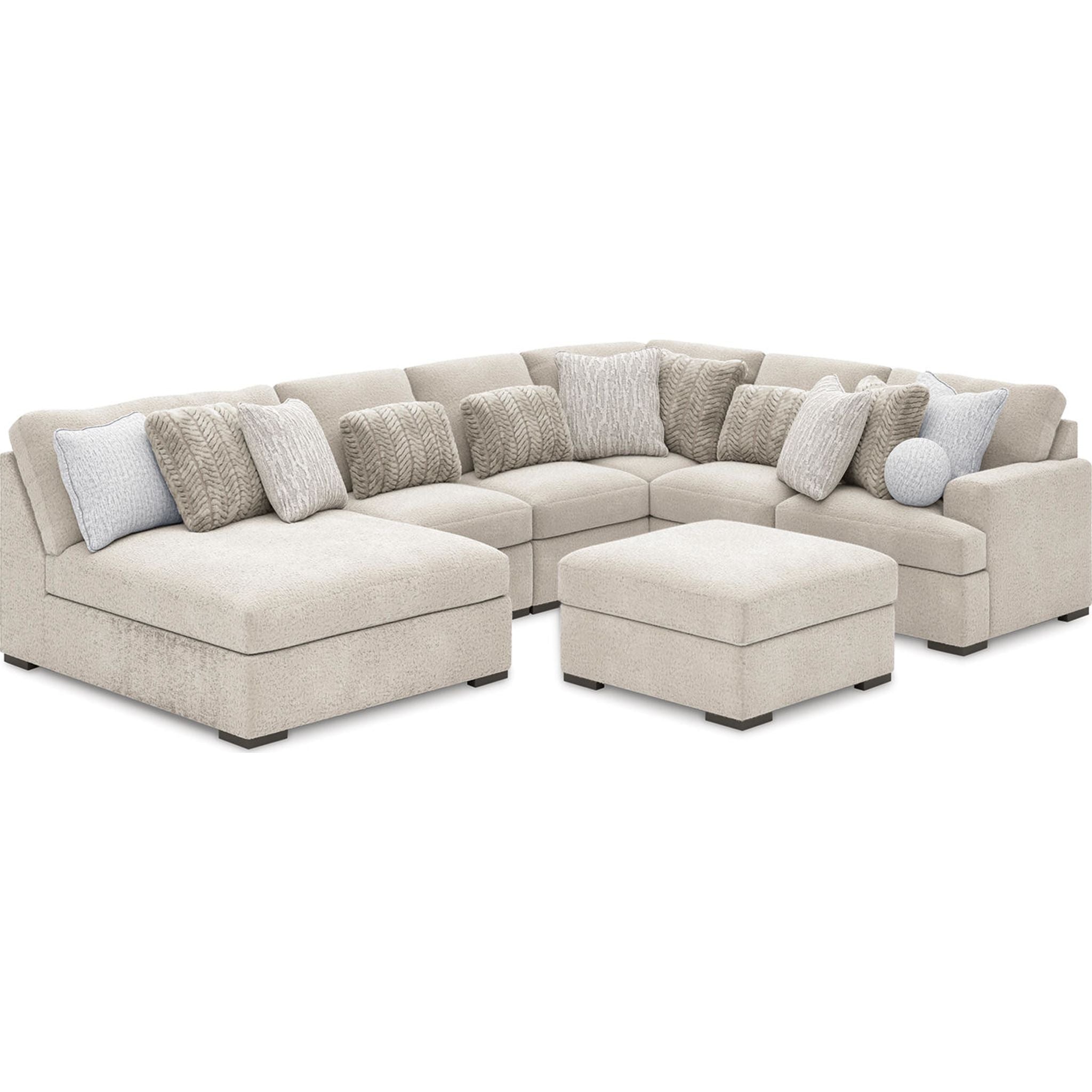 Cuddle Plush 6 Piece Modular Sectional with Chaise
