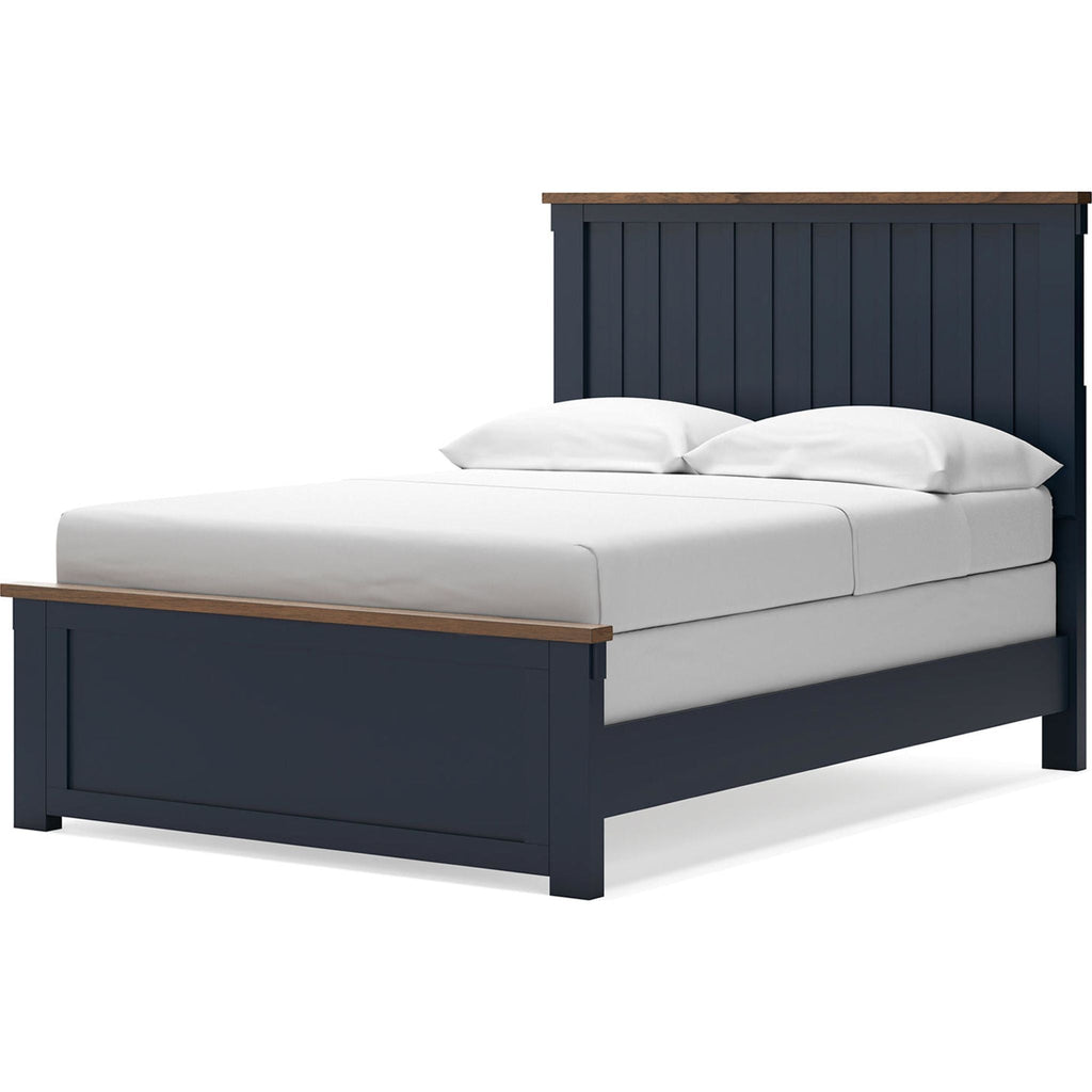 Landocken Panel Bed - Blue/Brown