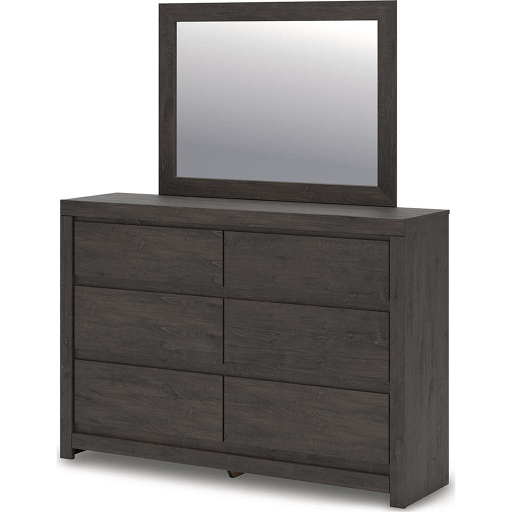 Fraluna Dresser and Mirror - Charcoal