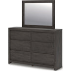 Fraluna Dresser and Mirror - Charcoal