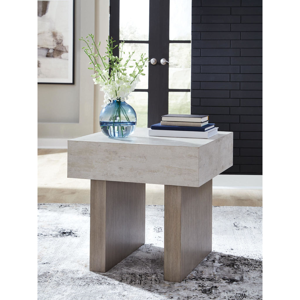 Jorlaina End Table - Light Grayish Brown