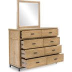 Tomtyn Dresser and Mirror - Light Brown