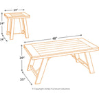 Noorbrook 3 Pack Tables - Black/Pewter