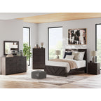 Prendonea Full Panel Bed - Charcoal