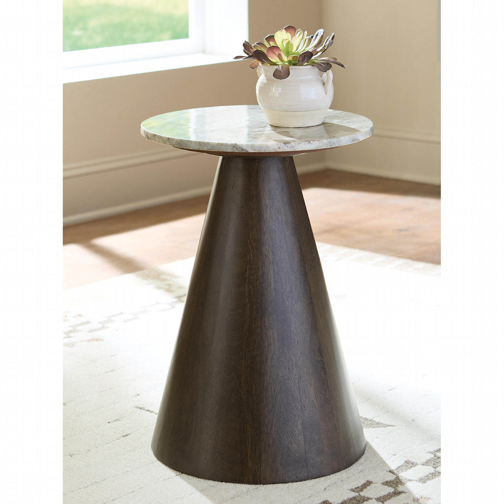 Waltnor Accent Table - Gray/White/Brown