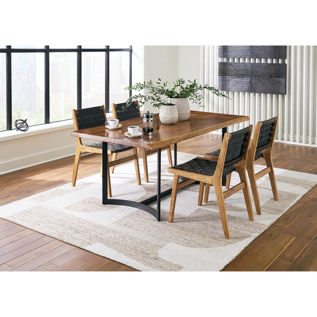 Fortmaine Dining Table - Brown/Black - (D872-25)