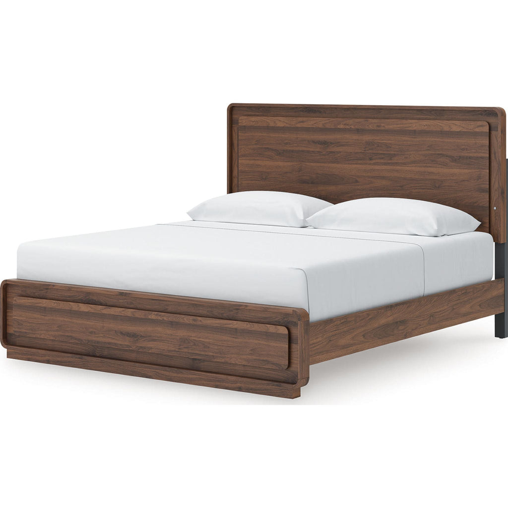 Fortlorn King Panel Bed - Walnut Brown