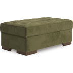Caspian-Town Oversized Accent Ottoman - Olive