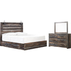 Drystan 5 Piece King Storage Bedroom - Multi