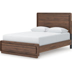 Fortlorn Queen Panel Bed - Walnut Brown
