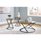 Cassbryn 3 Pack Tables - Brown/Black