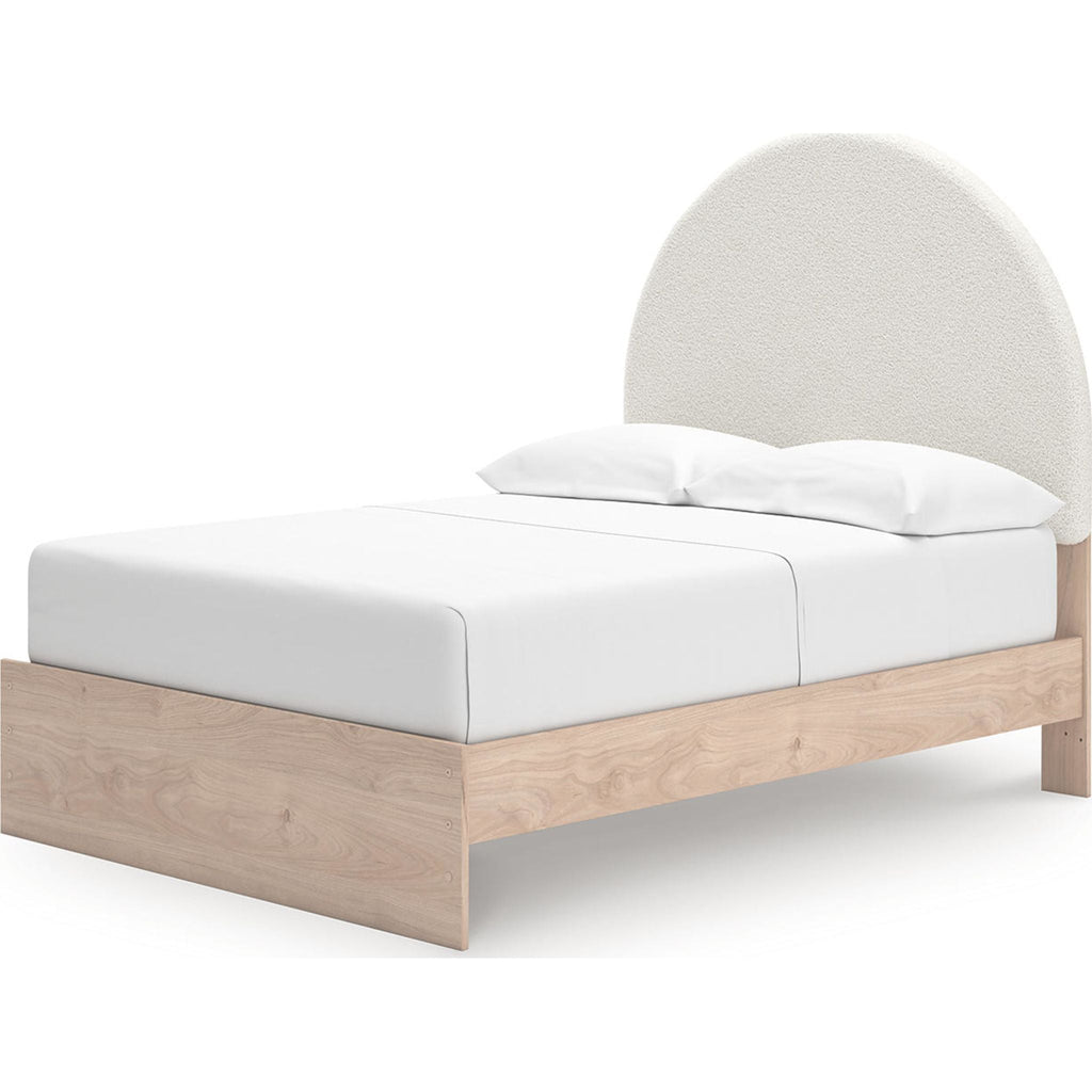 Arloster Platform Bed - Tan/White