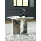 Baretton Accent Table - Black/White/Taupe