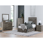 Graystorm Twin Storage Bed - Brown Gray
