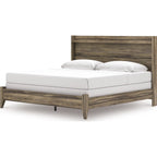 Elbrim Panel Bed - Brown
