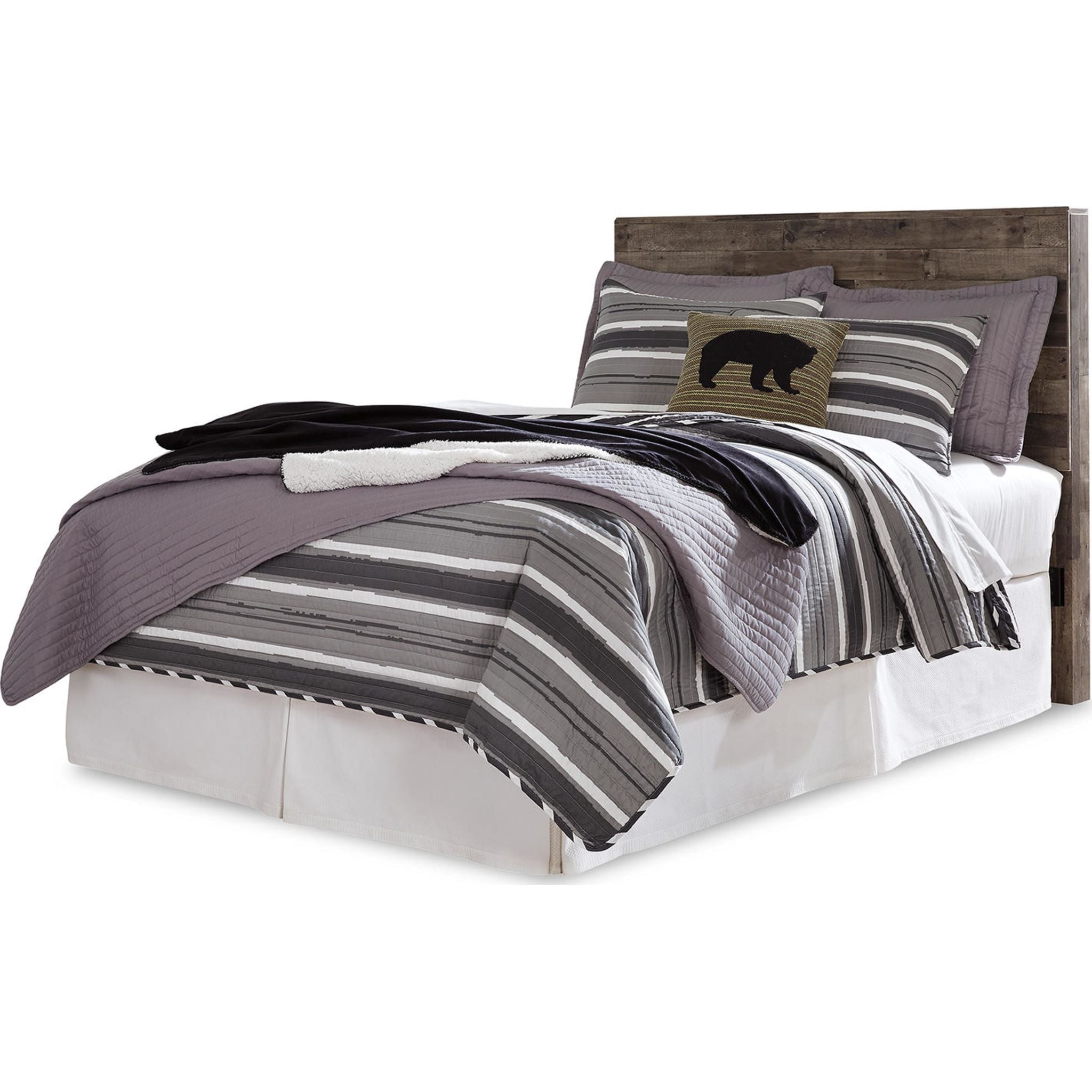 Derekson Panel Headboard - Multi Gray