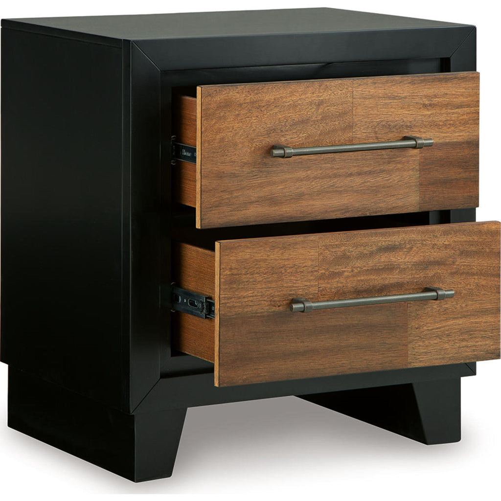 Kraeburn Nightstand - Brown/Black