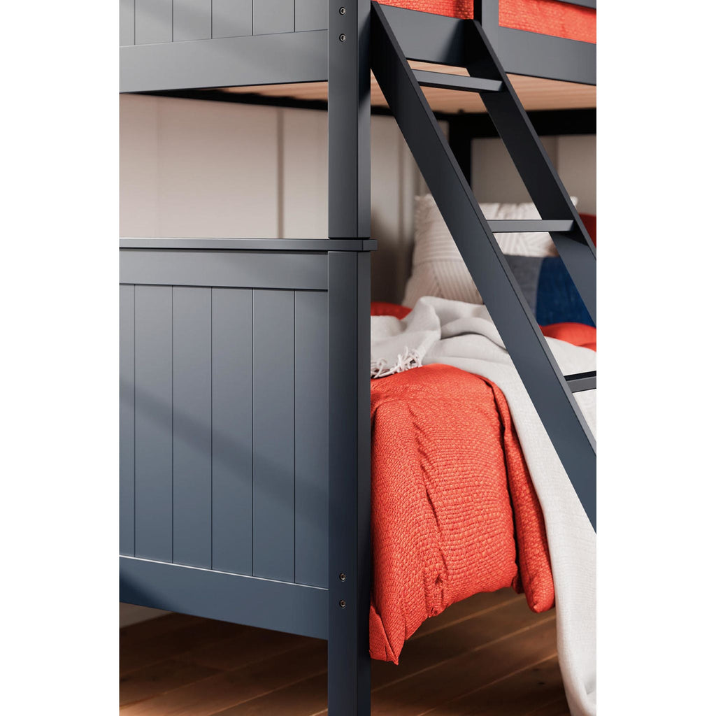 Nextonfort Twin/Twin Bunk Bed - Blue