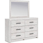 Cayboni 6 Piece King Panel Bedroom - Whitewash