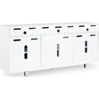 Gardoni TV Stand with Fireplace - White/Black