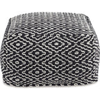 Jasett Pouf - Black/Ivory