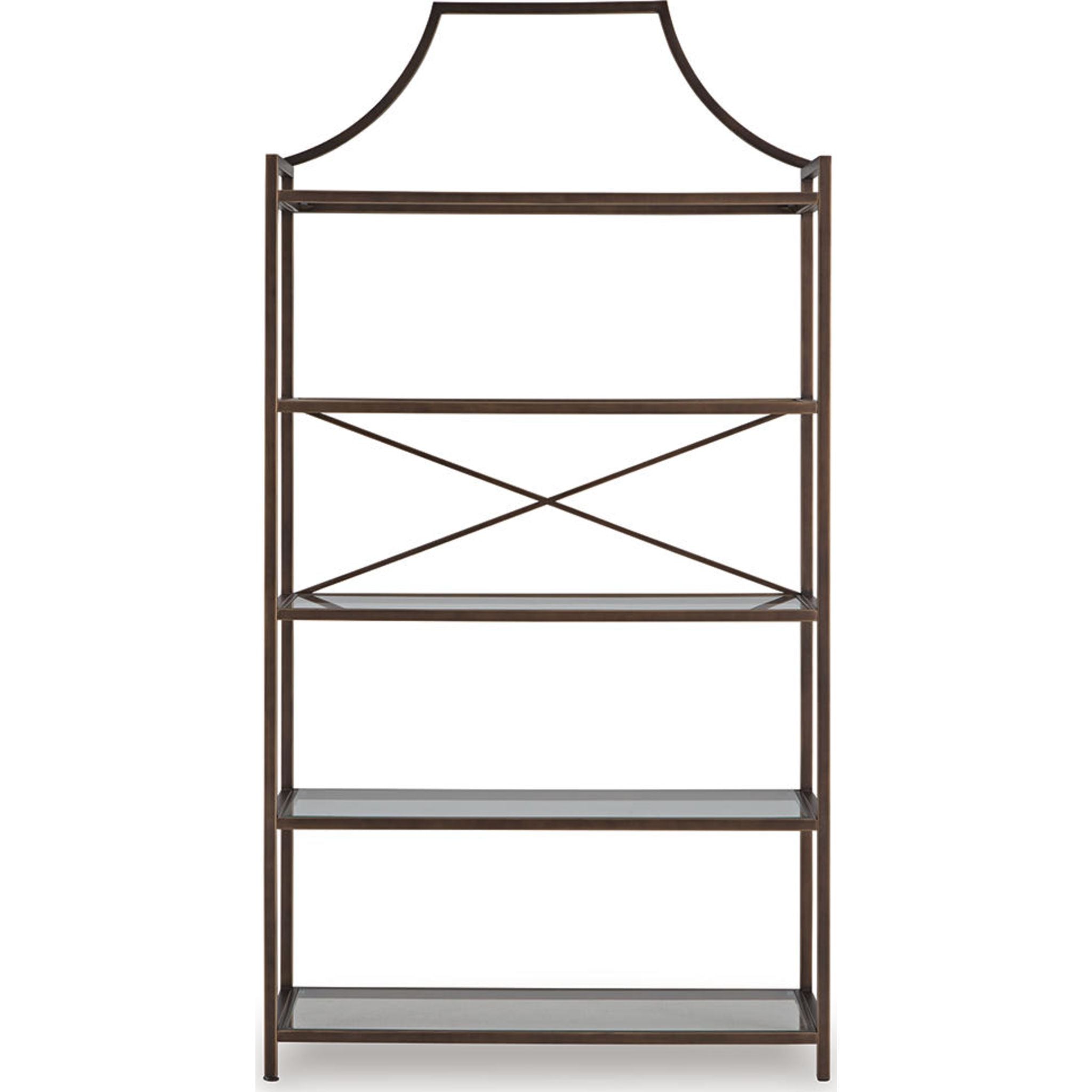 Bernonly Bookcase - Antique Bronze Finish