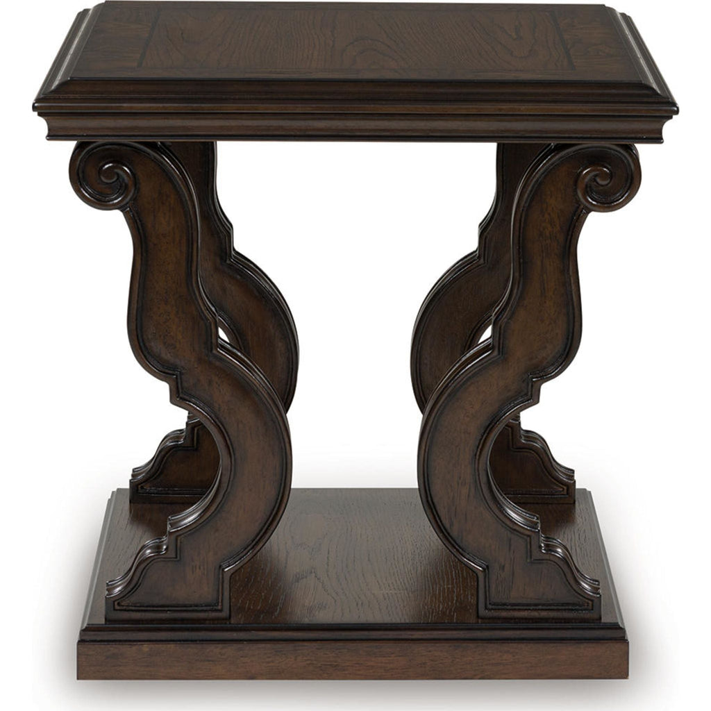 Maylee End Table - Dark Brown