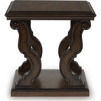 Maylee End Table - Dark Brown
