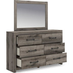 Graystorm Dresser and Mirror - Brown Gray